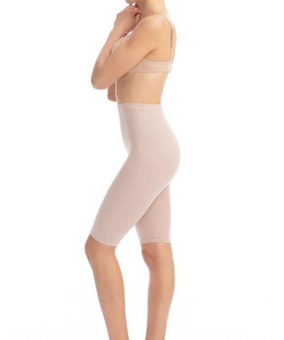 Anti-Cellulite-Mikromassage-Shorts mit hoher Taille